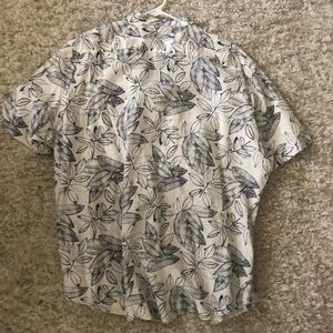 Linen shirt Chinese collar